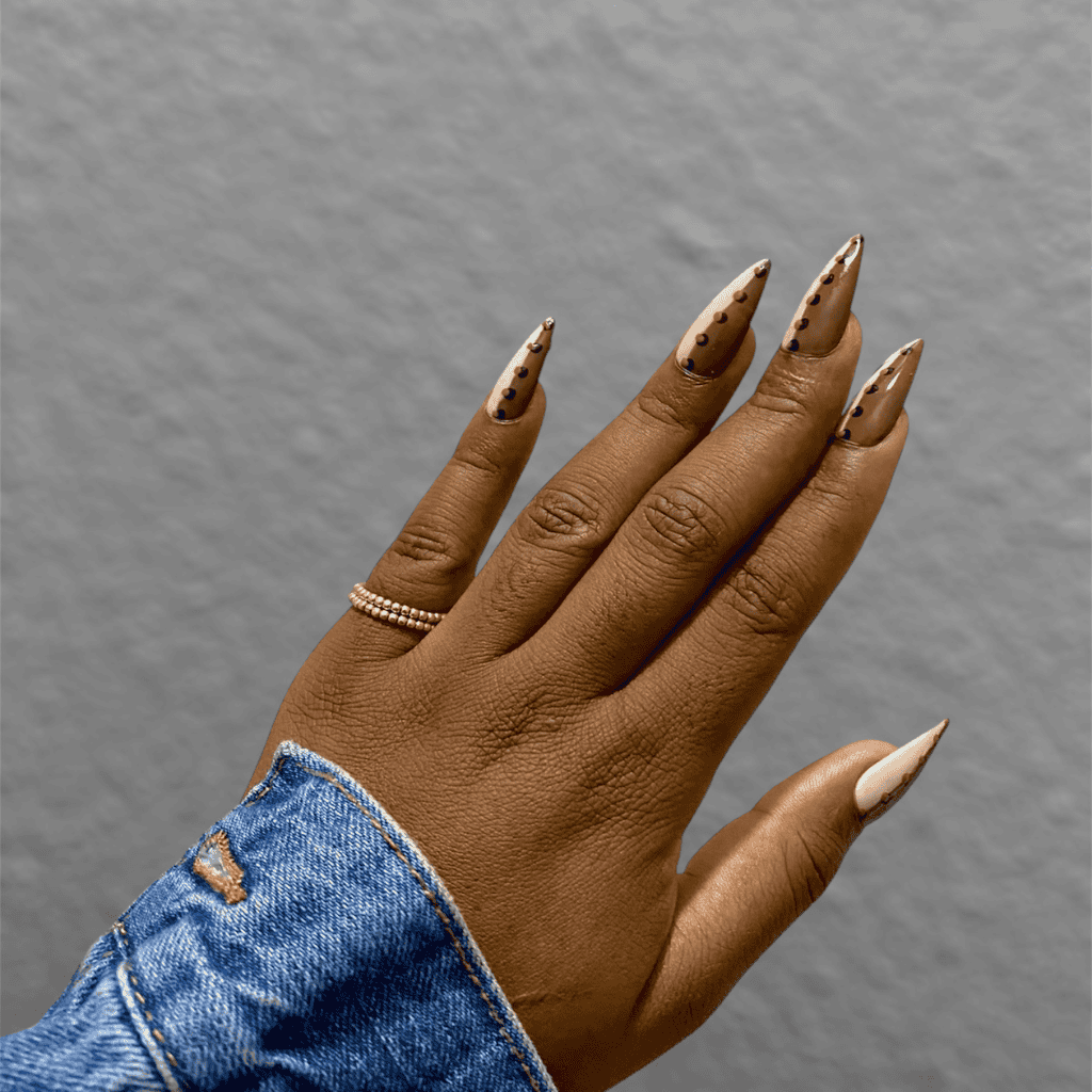 Brown fall nails